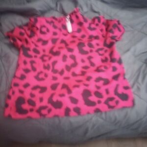 Pink Leopard Print Kids Shirt